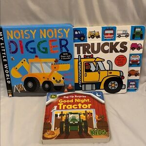 Good Night Tractor Book - Green Tractor Pop-Up Surprise & one book makes noise
